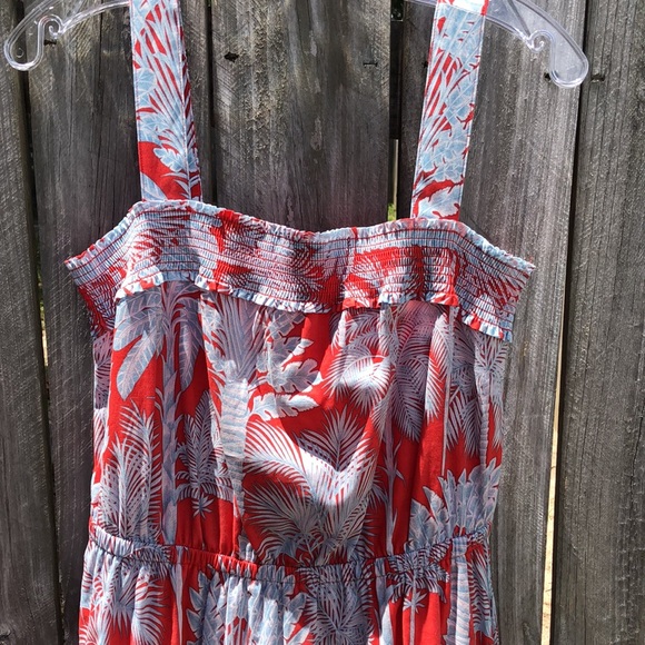 Talbots Oasis Palm Fit and Flare Voile Dress - Picture 4 of 9